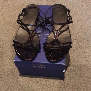 Stuart Weitzman tortoise sandal very little wear.